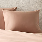 Classic Organic Cotton Sateen 520 Thread Count Dark Taupe King Pillow Shams Set of 2