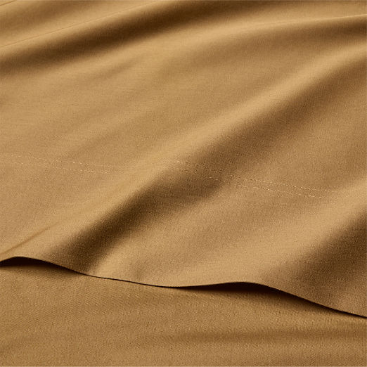 Classic Organic Cotton Sateen 520 Thread Count Smoked Amber Sheet Set