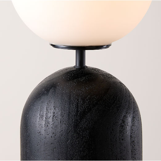 Ori Globe Table Lamp with Black Wood Base