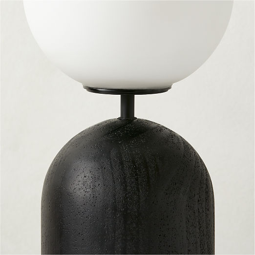 Ori Globe Table Lamp with Black Wood Base