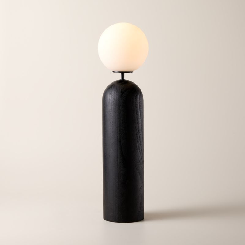 Viewing product image Ori Globe Table Lamp with Black Wood Base - image 1 of 3