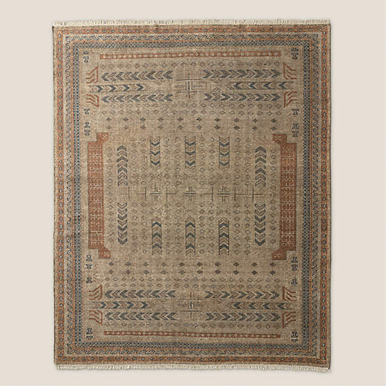 Orin Hand-Knotted Brown Wool Area Rug 6'x9'