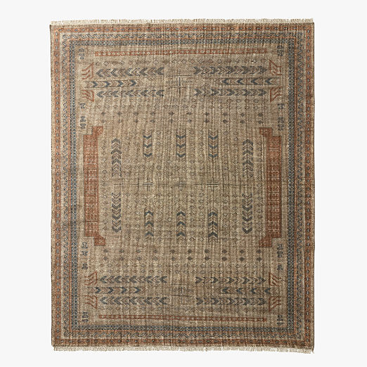 Orin Hand-Knotted Brown Wool Area Rug