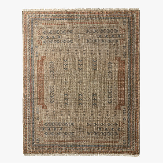 Orin Hand-Knotted Brown Wool Area Rug 10'x14'