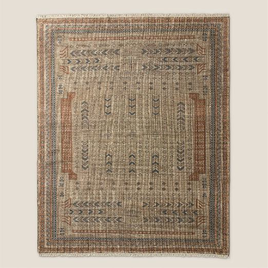 Orin Hand-Knotted Brown Wool Area Rug