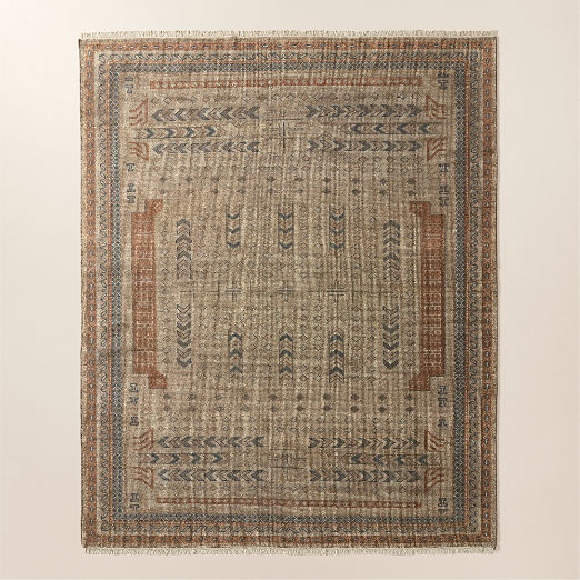 Orin Hand-Knotted Brown Wool Area Rug