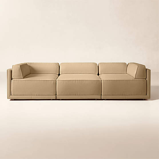Oriole 3-Piece Leather Modular Sectional Sofa