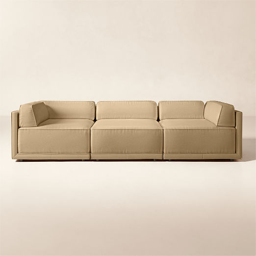 Oriole 3-Piece Leather Modular Sectional Sofa