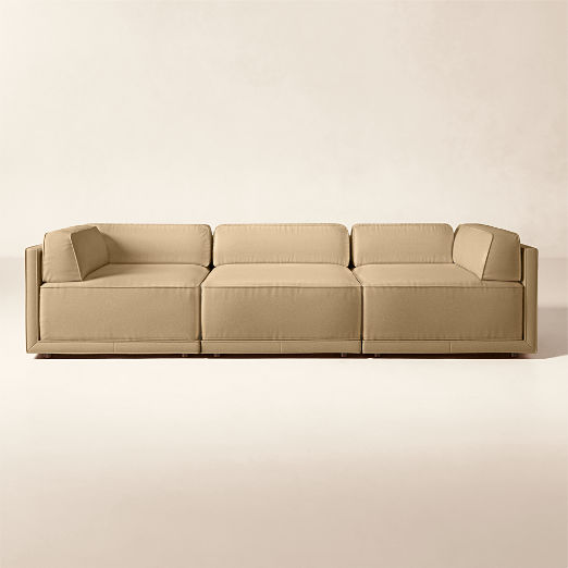 Oriole 3-Piece Leather Modular Sectional Sofa