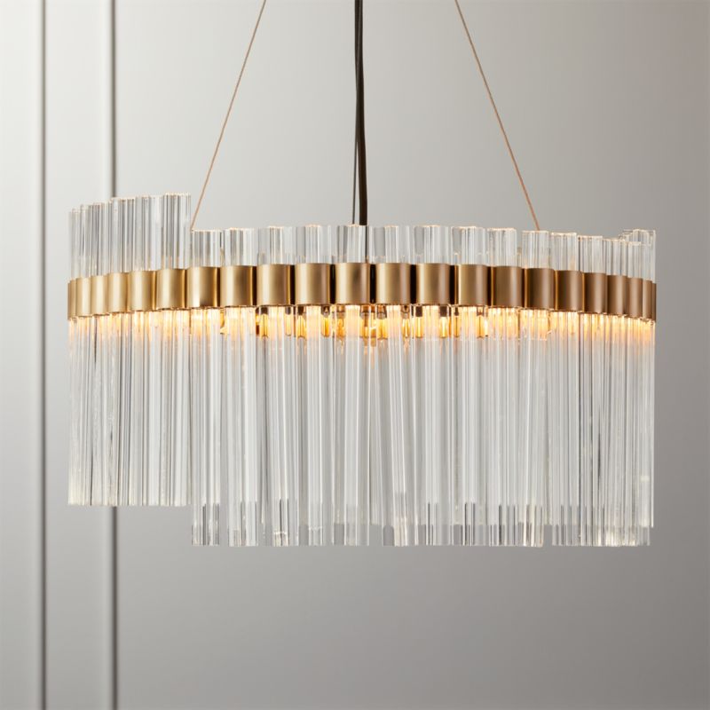 Orion Modern Glass Crystal Chandelier + Reviews | CB2 Canada