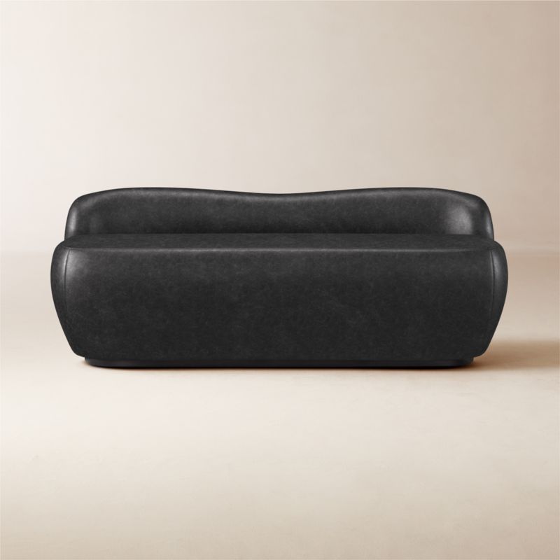 Orleans Bello Black Leather Bench - image 0 of 2