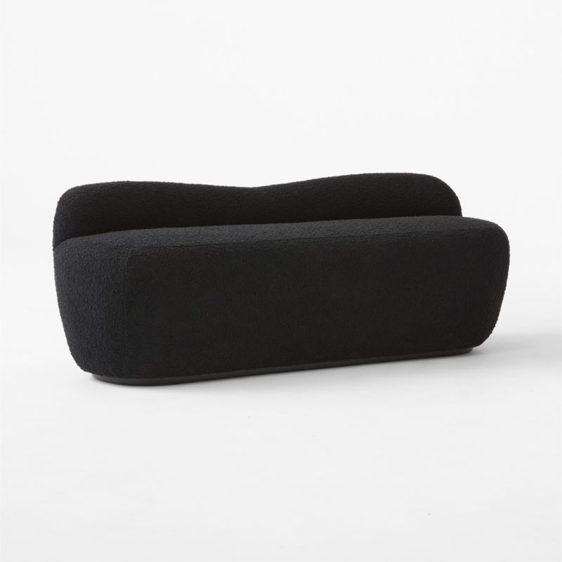 Orleans 62" Black Boucle Upholstered Bench - image 5 of 12