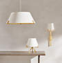 View Ornado Polished Brass Shaded Pendant Light - image 5 of 6