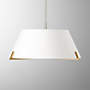 View Ornado Polished Brass Shaded Pendant Light - image 1 of 6