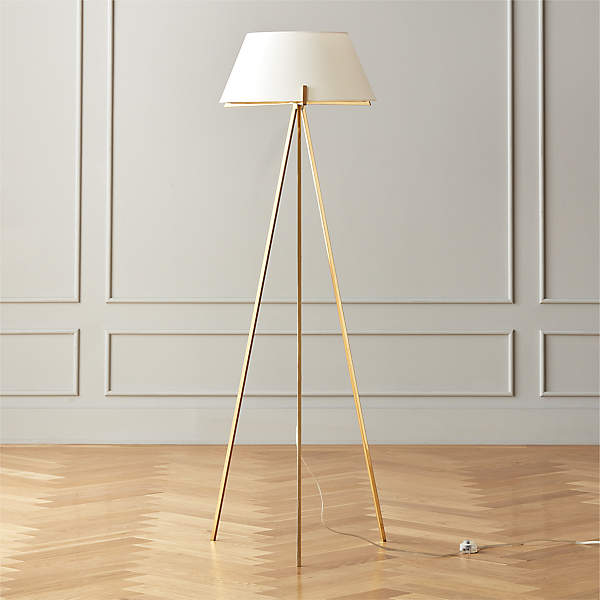 Ornado Polished Brass Floor Lamp, Polished Brass Floor Lamp