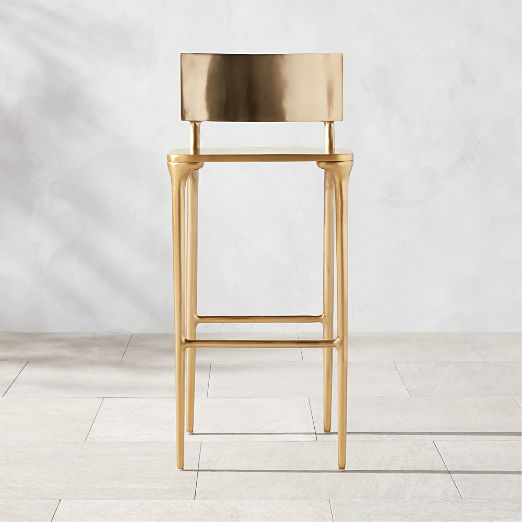 Oro Gold Metal Bar Stool