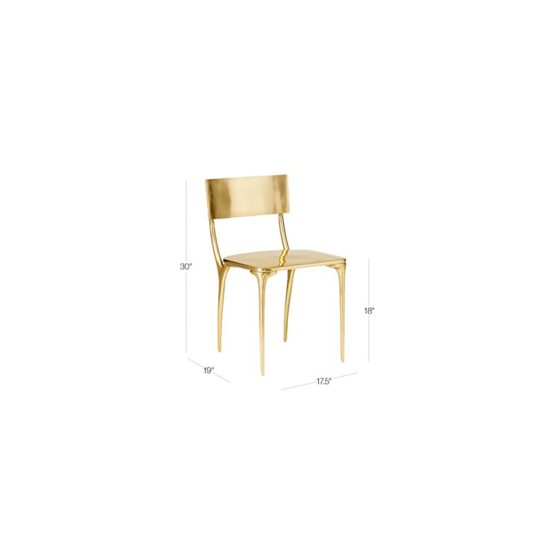 Cb2 discount gold chair