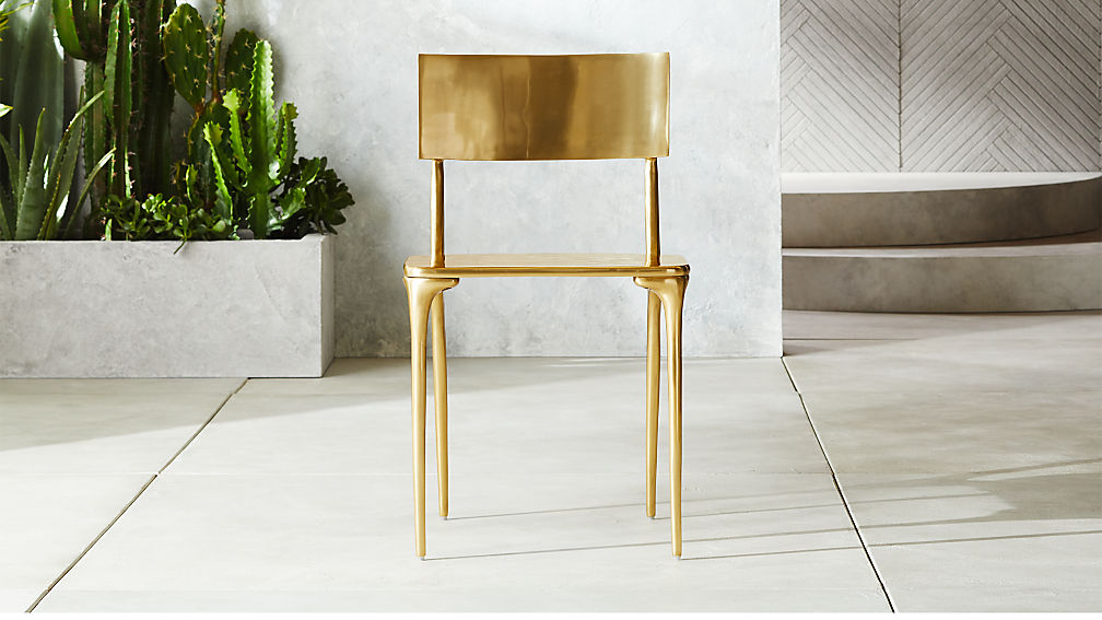 Oro Gold Dining Chair + Reviews CB2