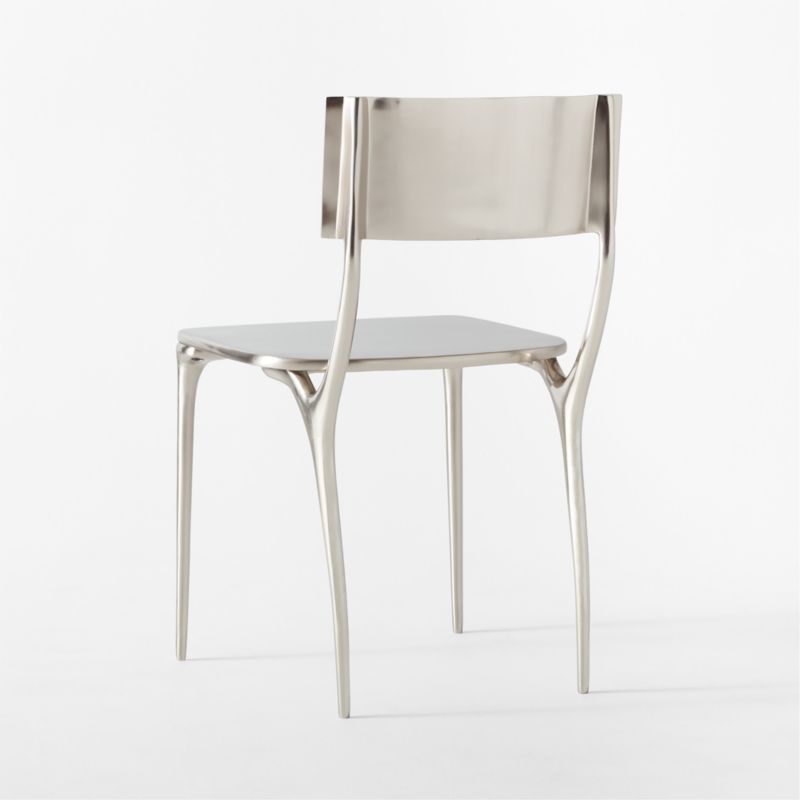 Oro Polished Silver Dining Chair Set of 4 by Azeeza - image 5 of 7