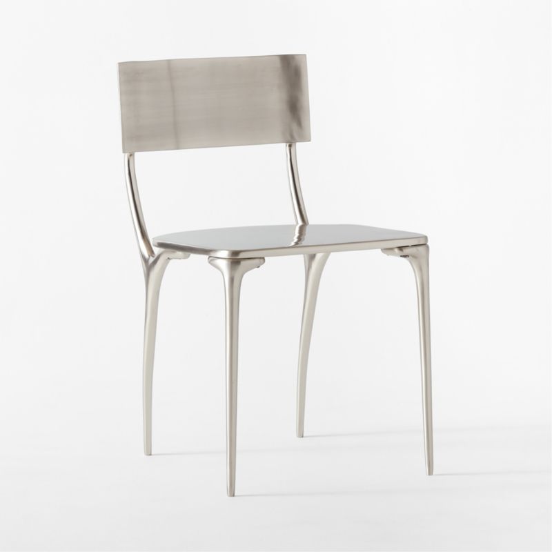 Oro Polished Silver Dining Chair Set of 4 by Azeeza - image 3 of 7