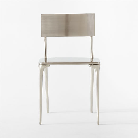 Oro Polished Silver Dining Chair by Azeeza