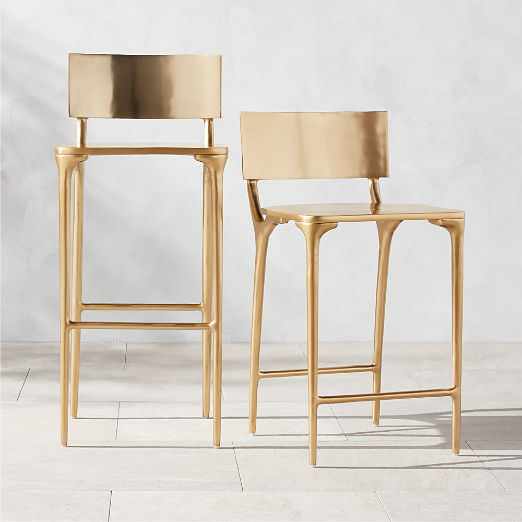 Oro Gold Metal Bar Stools