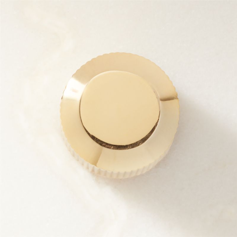 Orvietto Modern Unlacquered Brass Knob 1 Reviews CB2   OrviettoUnlcqrdBrsKnobSHS23