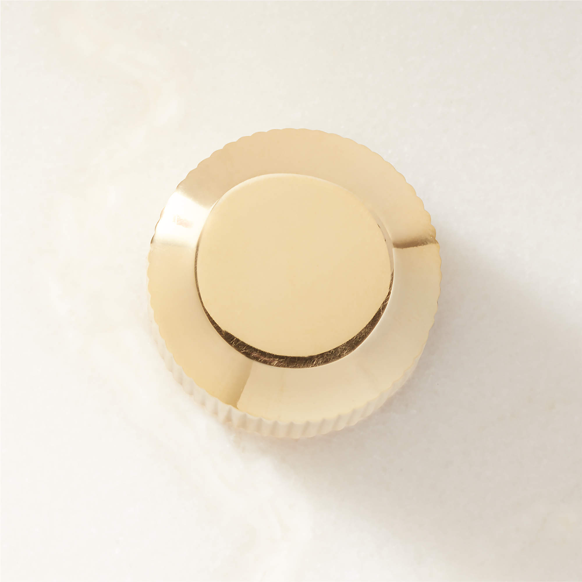 Orvietto Modern Unlacquered Brass Knob 1 Reviews CB2   Orvietto Unlacquered Brass Knob 1 