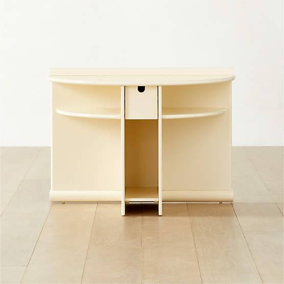 Osoppo Ivory Lacquered Nightstand by Gianfranco Frattini