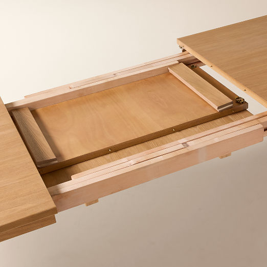 Otis 82"-118" Rectangular Light Oak Extendable Dining Table