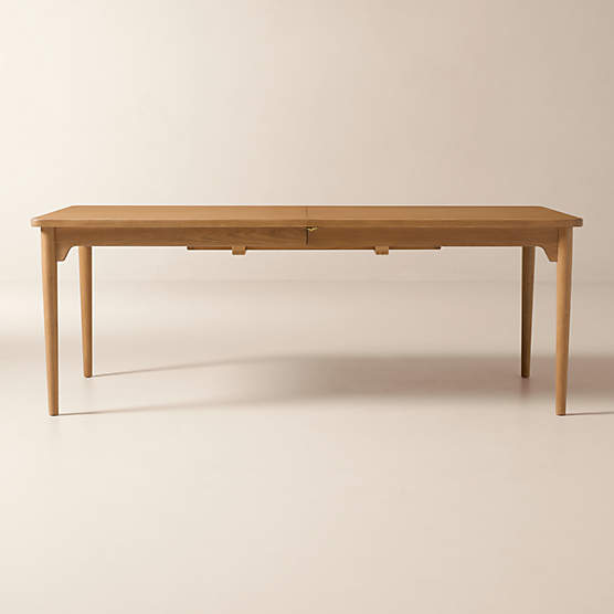 Otis 82"-118" Rectangular Light Oak Extendable Dining Table