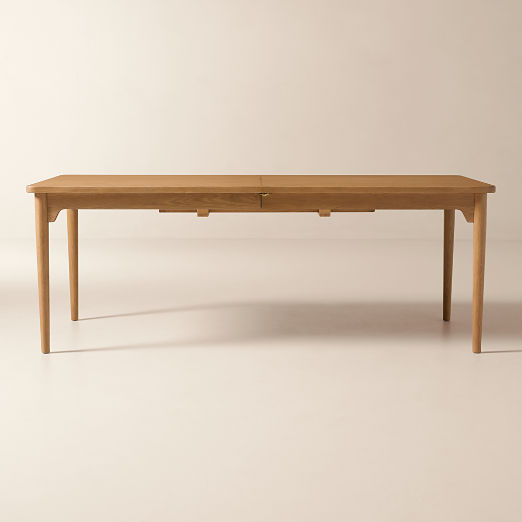 Otis 82"-118" Rectangular Light Oak Extendable Dining Table
