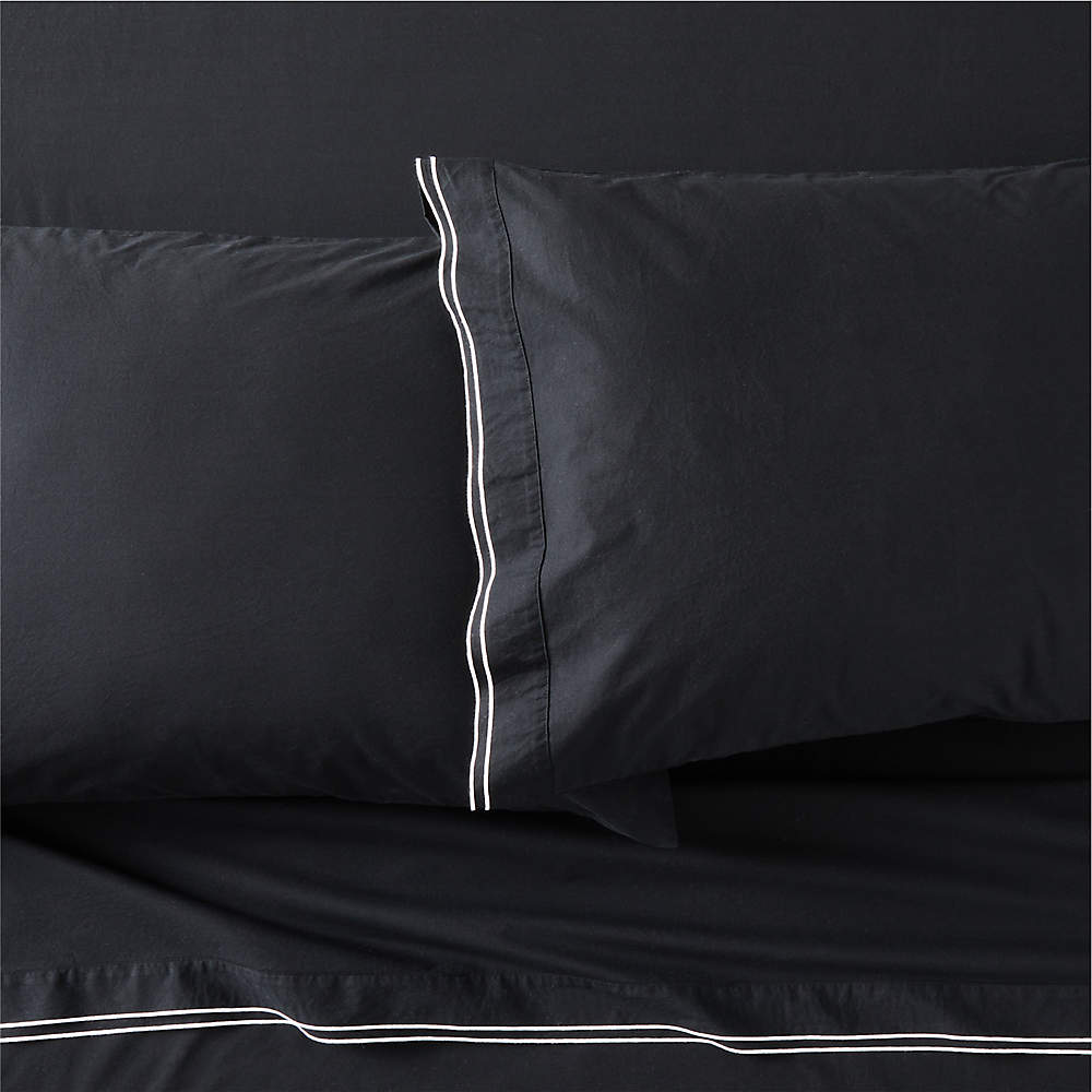 black standard pillowcases