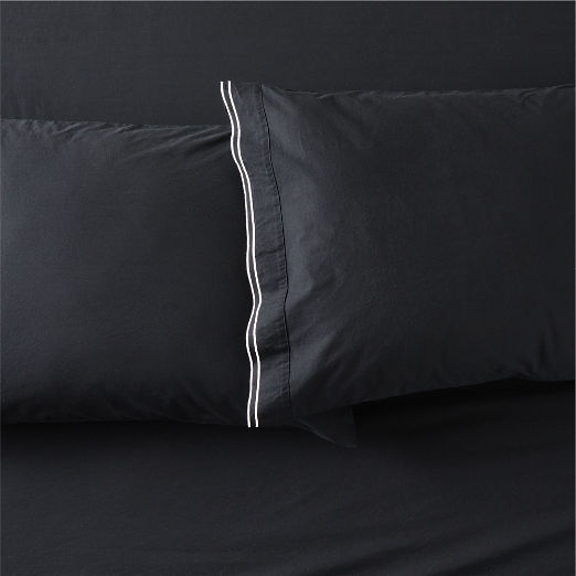 Black pillowcases CB2
