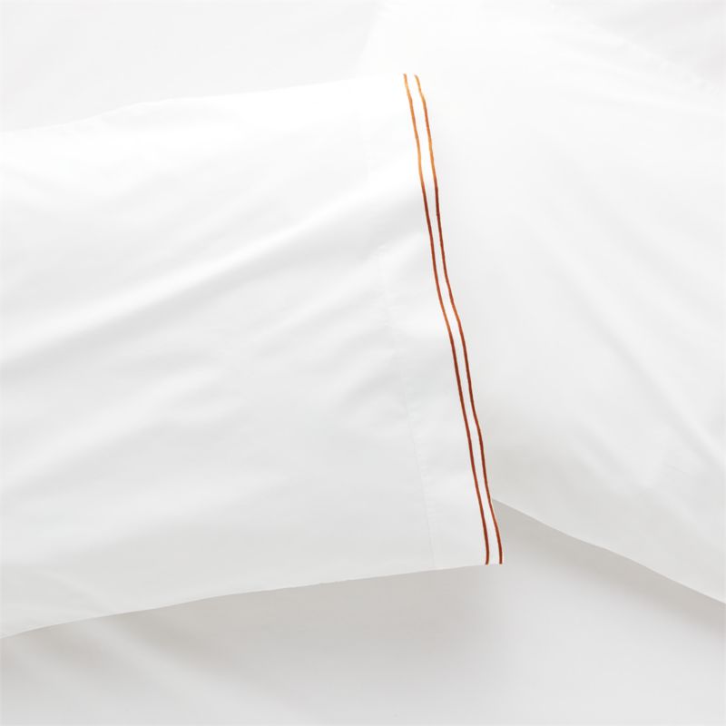 Overlock Copper Stitch Standard Pillowcases Set Of 2 Reviews Cb2