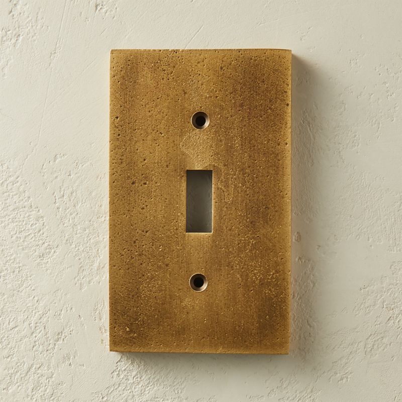 Oxidized Brass Single Toggle Switch Plate Reviews CB2