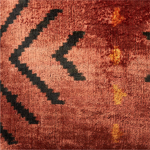 Oxido Turkish Silk Throw Pillow with Down-Alternative Insert 23"x23"