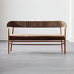 Modern Storage Benches And Dining Cb2 Ozlo Suede Bench
