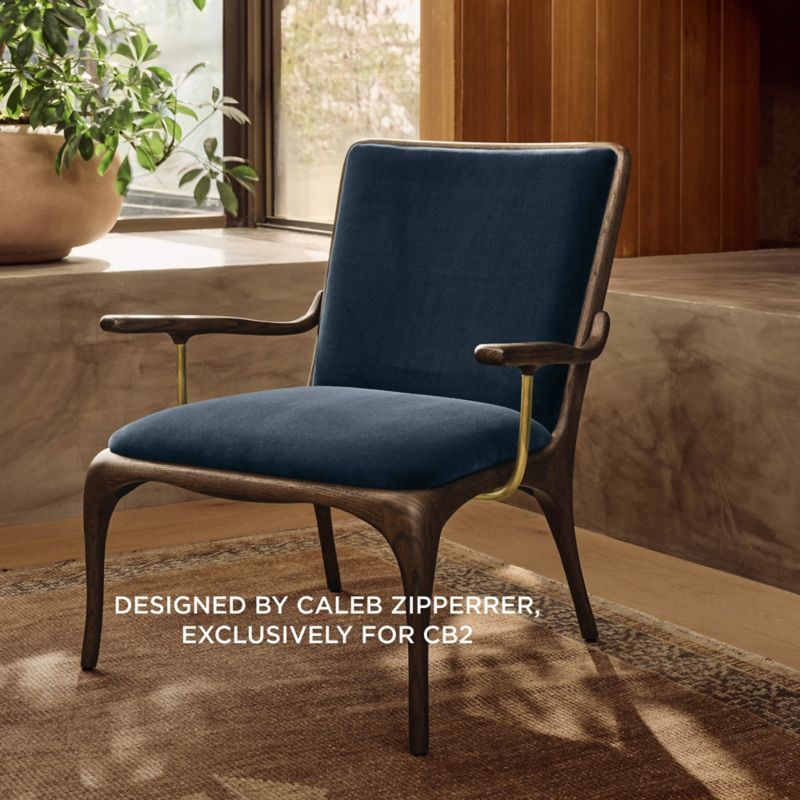 Colby White Boucle Accent Chair with Oak Frame