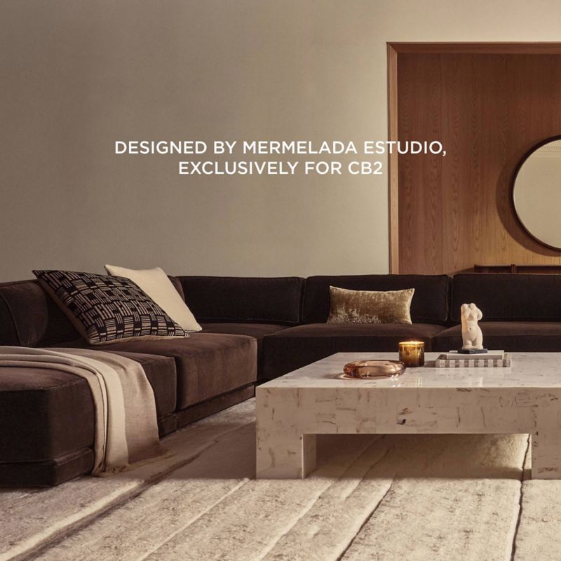 Play Oriole 3-Piece Dark Brown Performance Velvet Modular Sectional Sofa - video 1 of 1