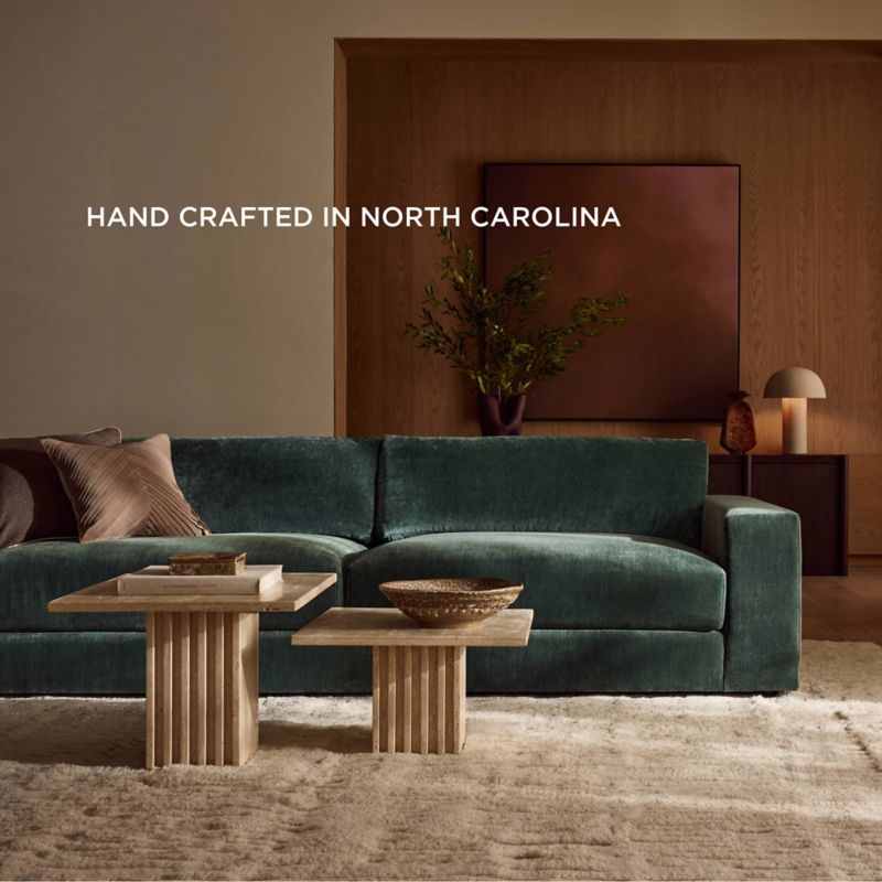 Play Berkeley 106" Taupe Performance Velvet Sofa - video 1 of 1