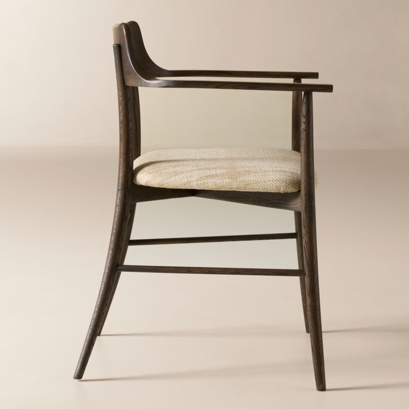 Counsel Mango Wood and Tan Performance Woven Dining Chair by Paul McCobb - image 4 of 8