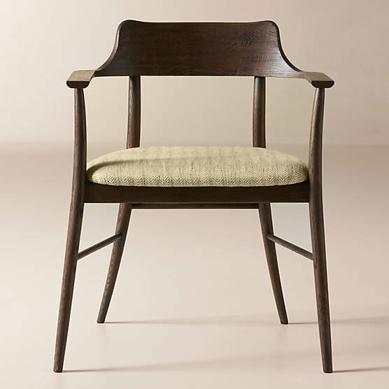 Counsel Mango Wood and Tan Performance Woven Dining Chair by Paul McCobb