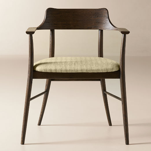 Counsel Mango Wood and Tan Performance Woven Dining Chair by Paul McCobb