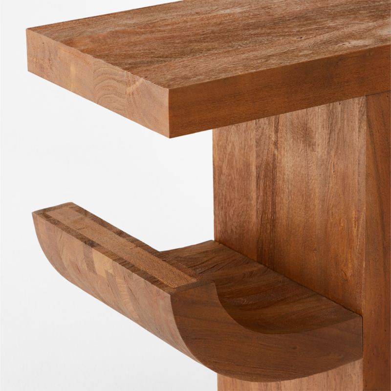 Pagoda 60" Brown Acacia Wood Console Table - image 6 of 7