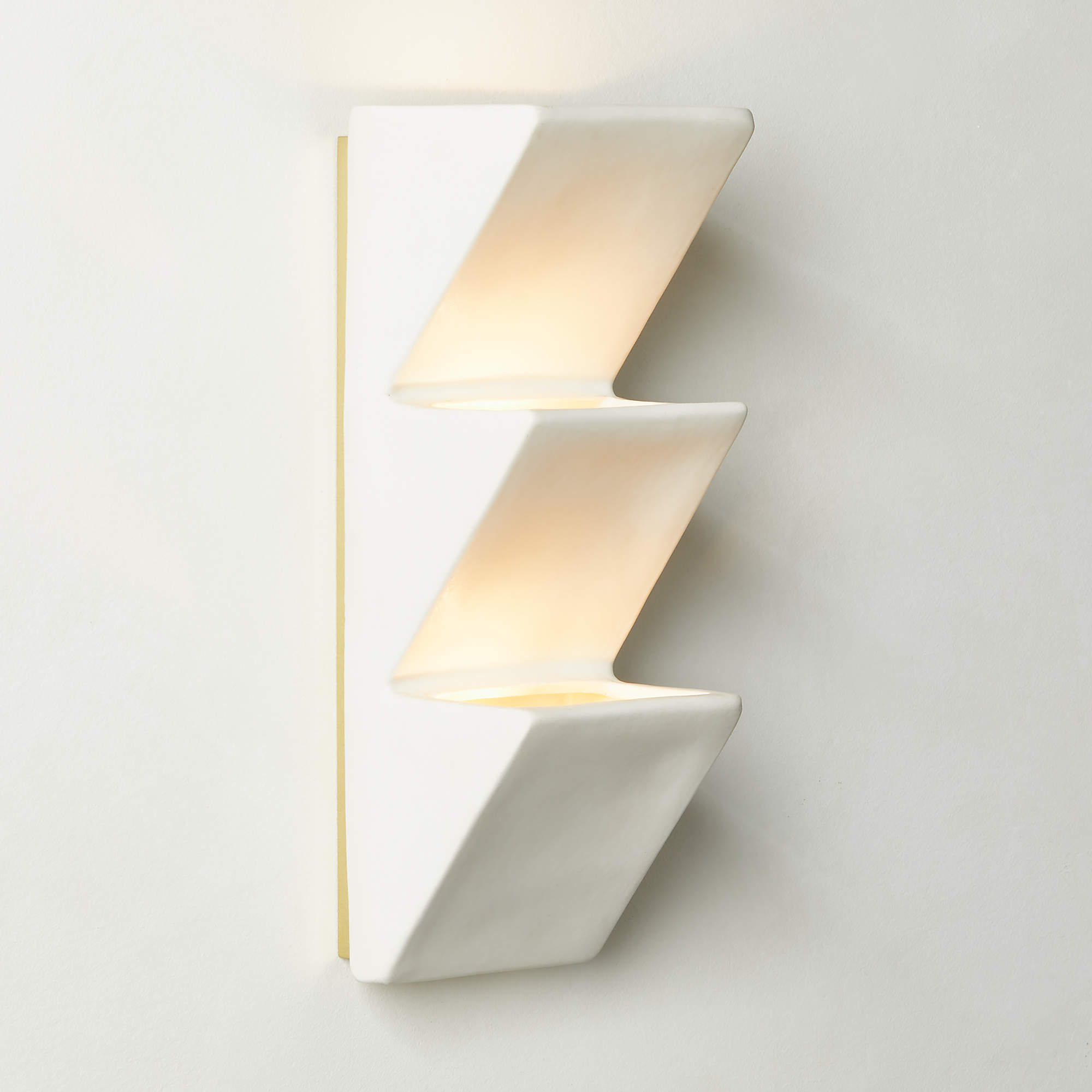 Paka White Ceramic Wall Sconce Light CB2 Canada