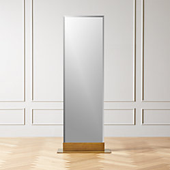 Palisade Frameless Brass  Floor Length Mirror 26"x66"
