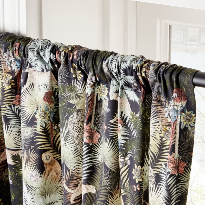 Palm Grove Jungle-Print Window Curtain Panel 48"x84" by Matthew Williamson - image 3 of 5