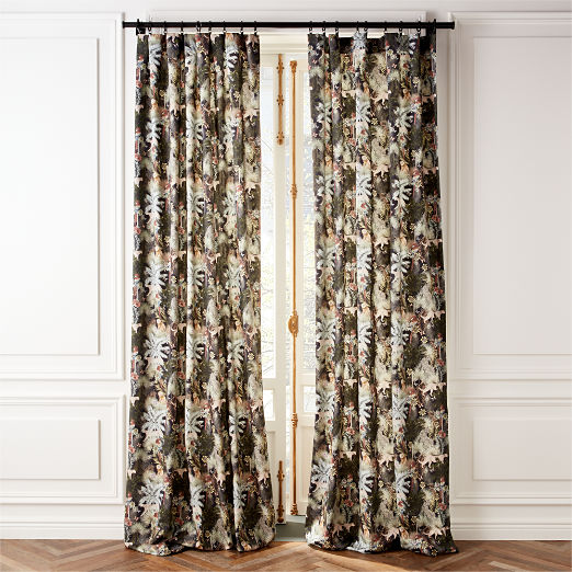 Palm Grove Jungle-Print Window Curtain Panel 48"x84"