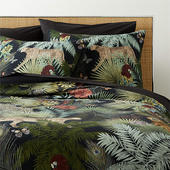 Palm Grove Linen Full/Queen Duvet Cover